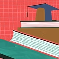 Graduation Cap and Books